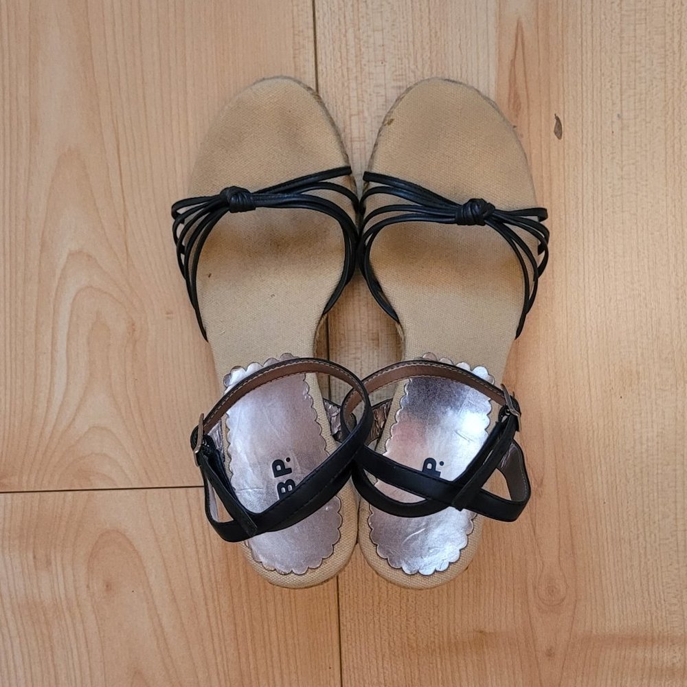 Brass Plum Espradilles with Ankle Straps Size 6